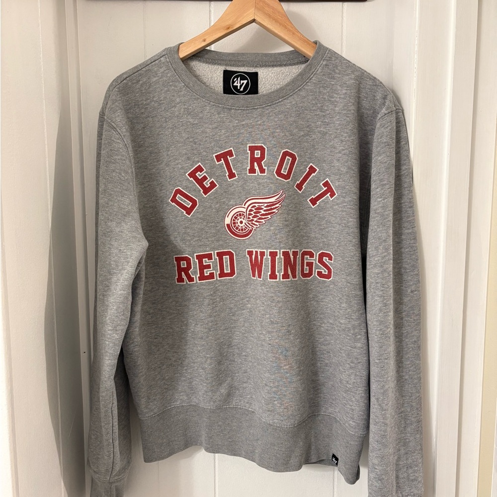 47 Brand  Detroit Red Wings Gray Sweatshirt